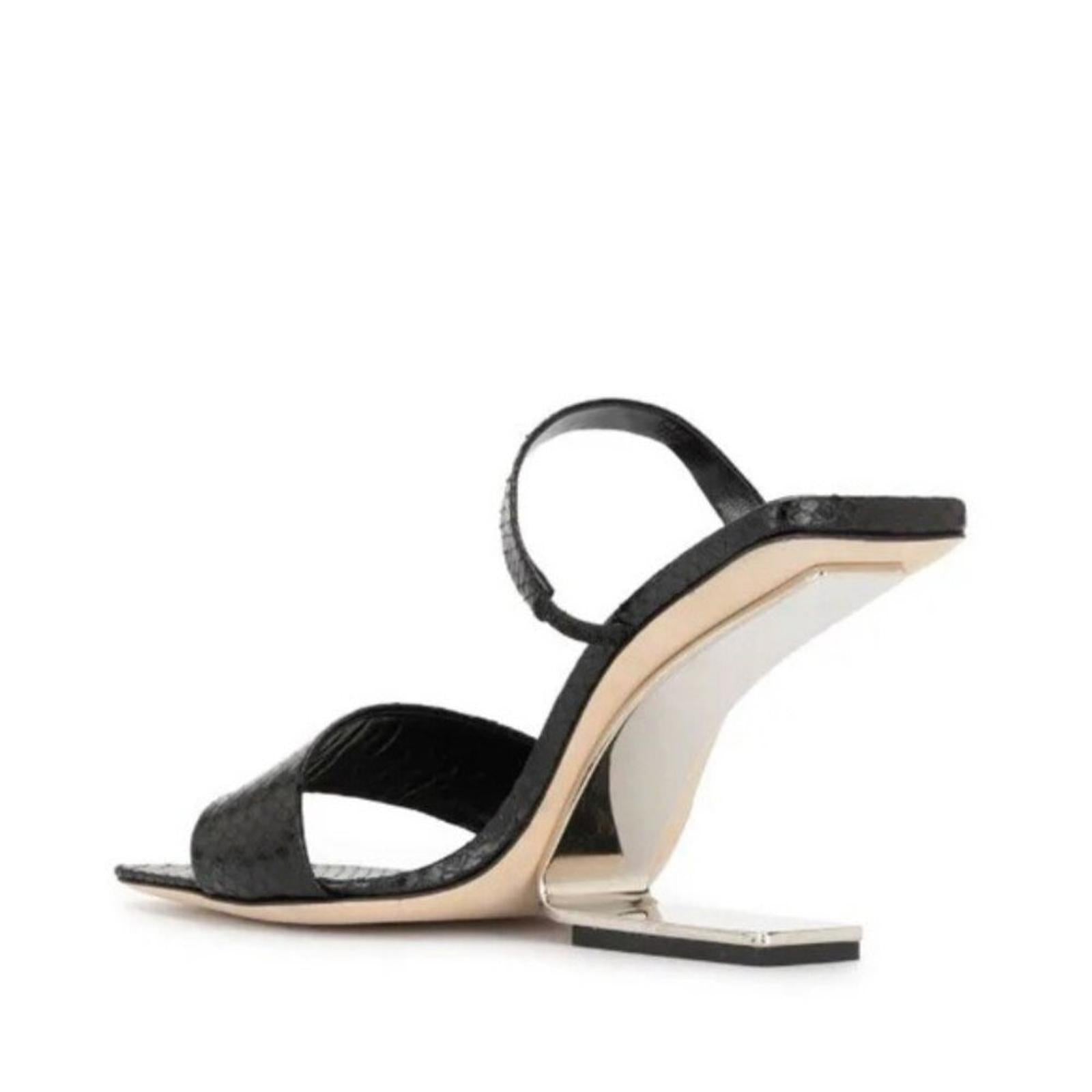 Cult Gaia x Revolve BLACK Rene Cut-Out Heel Sandals, EU39 NEW +DustBag