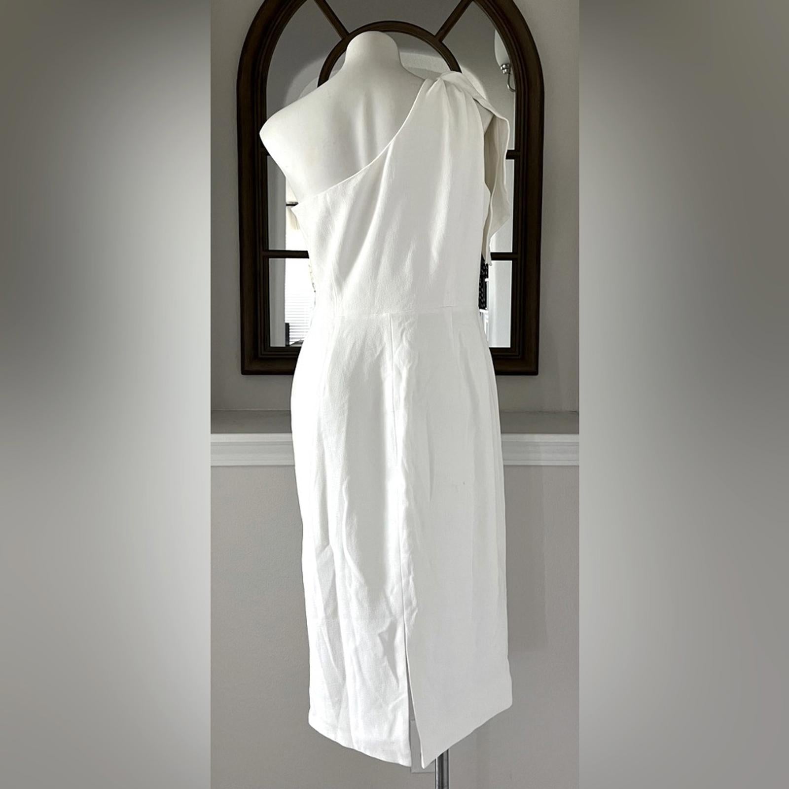 Dress the Population Tiffany One Shoulder Dress in White, Size XXL New w/Tag