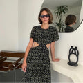 WhoWhatWear Drew Plissé Cutout Twist Midi Dress, Disty Floral Size XS NWT $178
