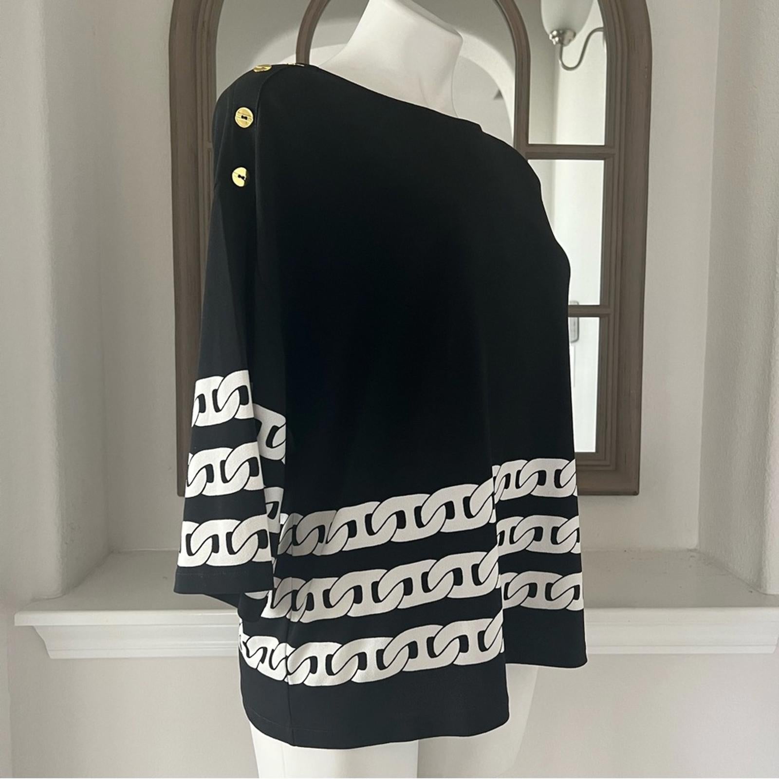 Chico’s Knit Kit Majestic Button Top, Size 4