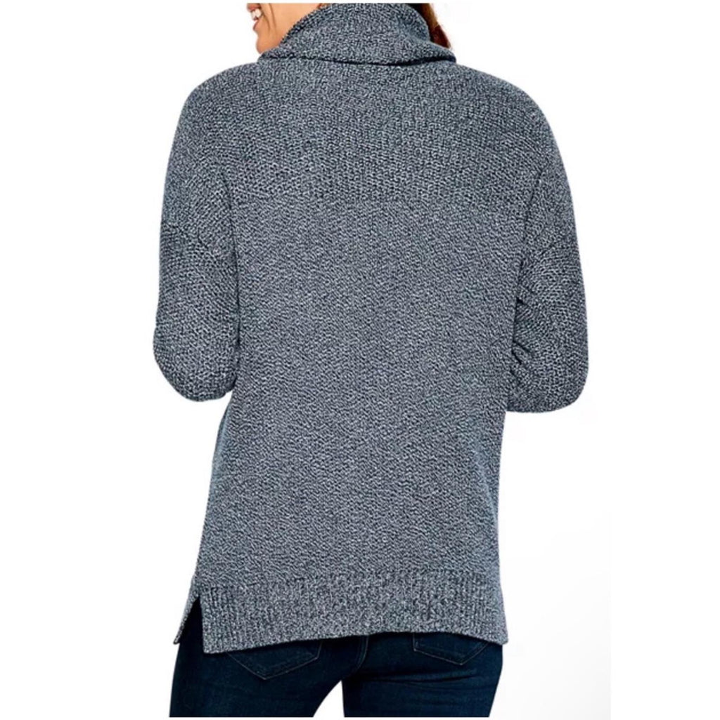 NIC+ZOE Bundle Up Cowlneck Sweater in Indigo Size XS New w/Tag Retail $148
