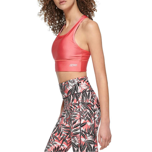 DKNY High-Shine Low Impact Sports Bra, Calypso Size L New w/Tag Retail $49.50