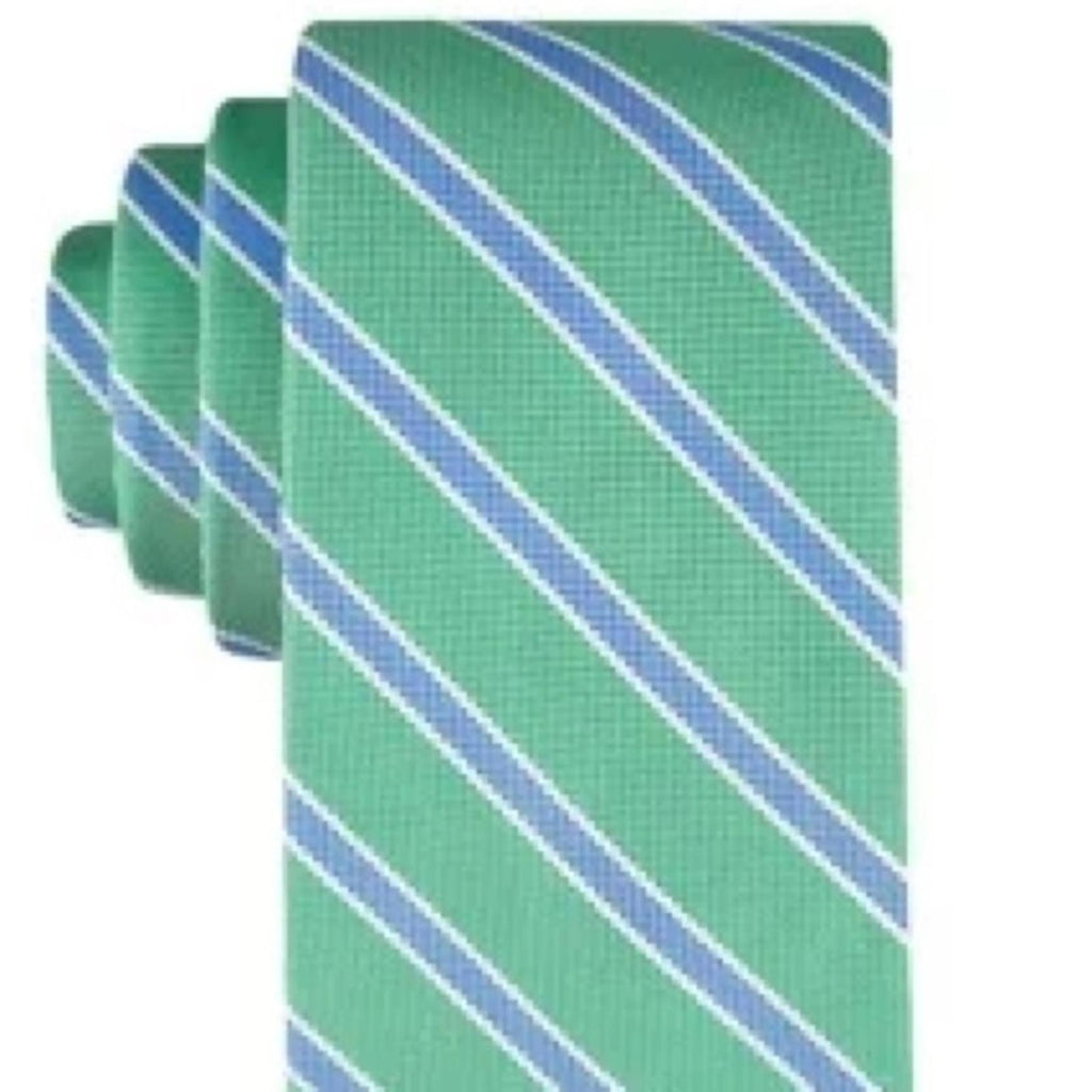 Tommy Hilfiger Oxford Stripe Tie in Green/Blue, One Size, NWT