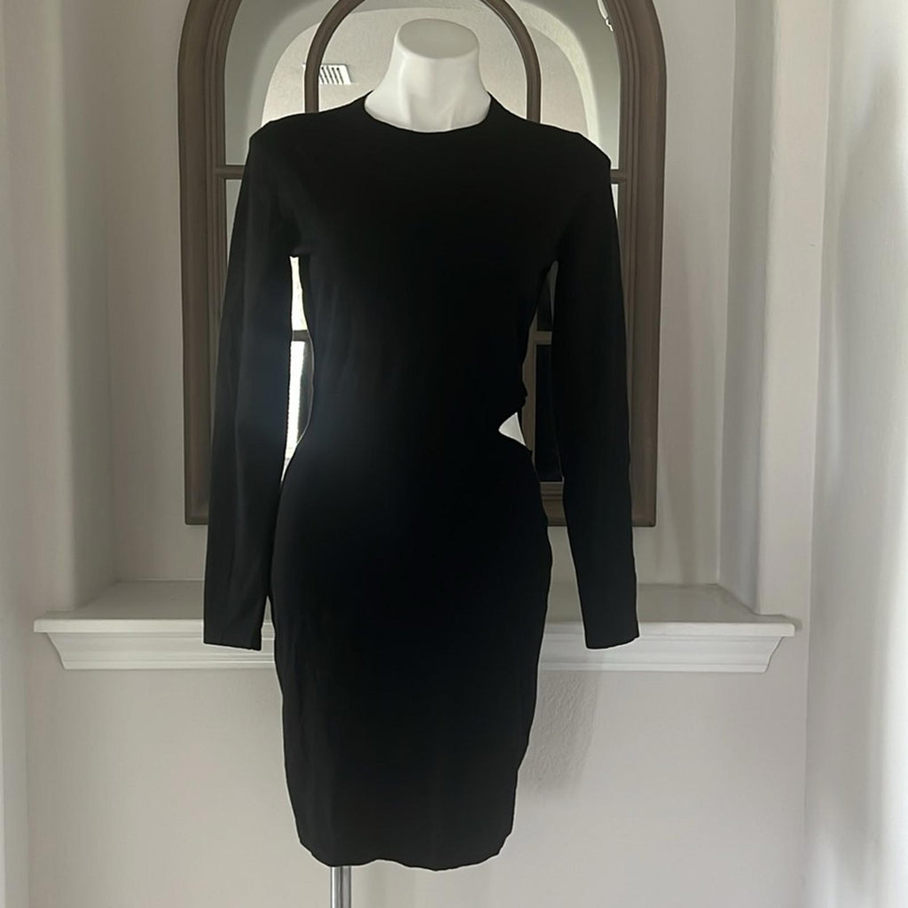 Elizabeth and James Railey Side Cut-Out Dress Black, Size L New w/Tag $385