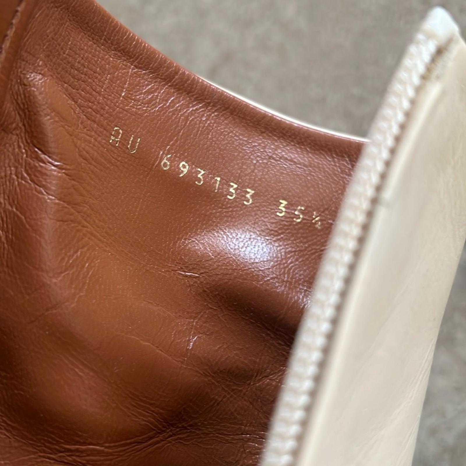 Saint Laurent 105mm Opyum Boots, Real Beige Light Bronze Size 35.5 New+Dust Bags