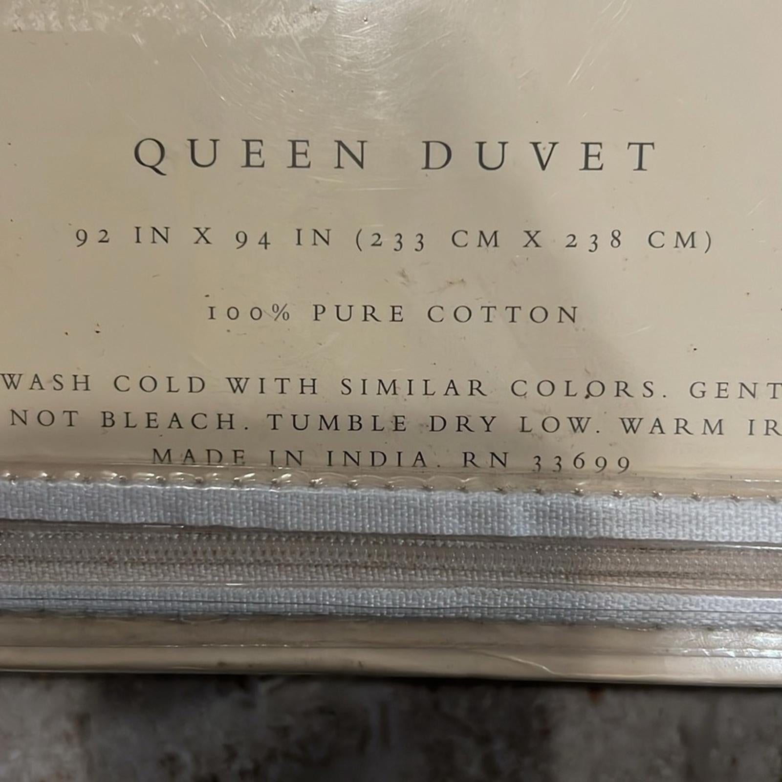 NWT Barbara Barry Floating Lotus Gilded Queen Duvet Cover - New w/Tag