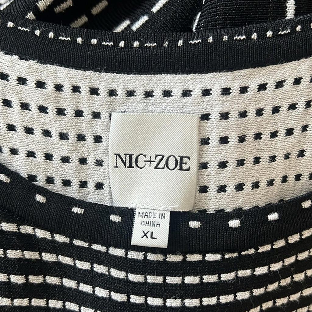 NIC+ZOE Dashing Out Twirl Dress in Black & White, Size XL, Retail $238