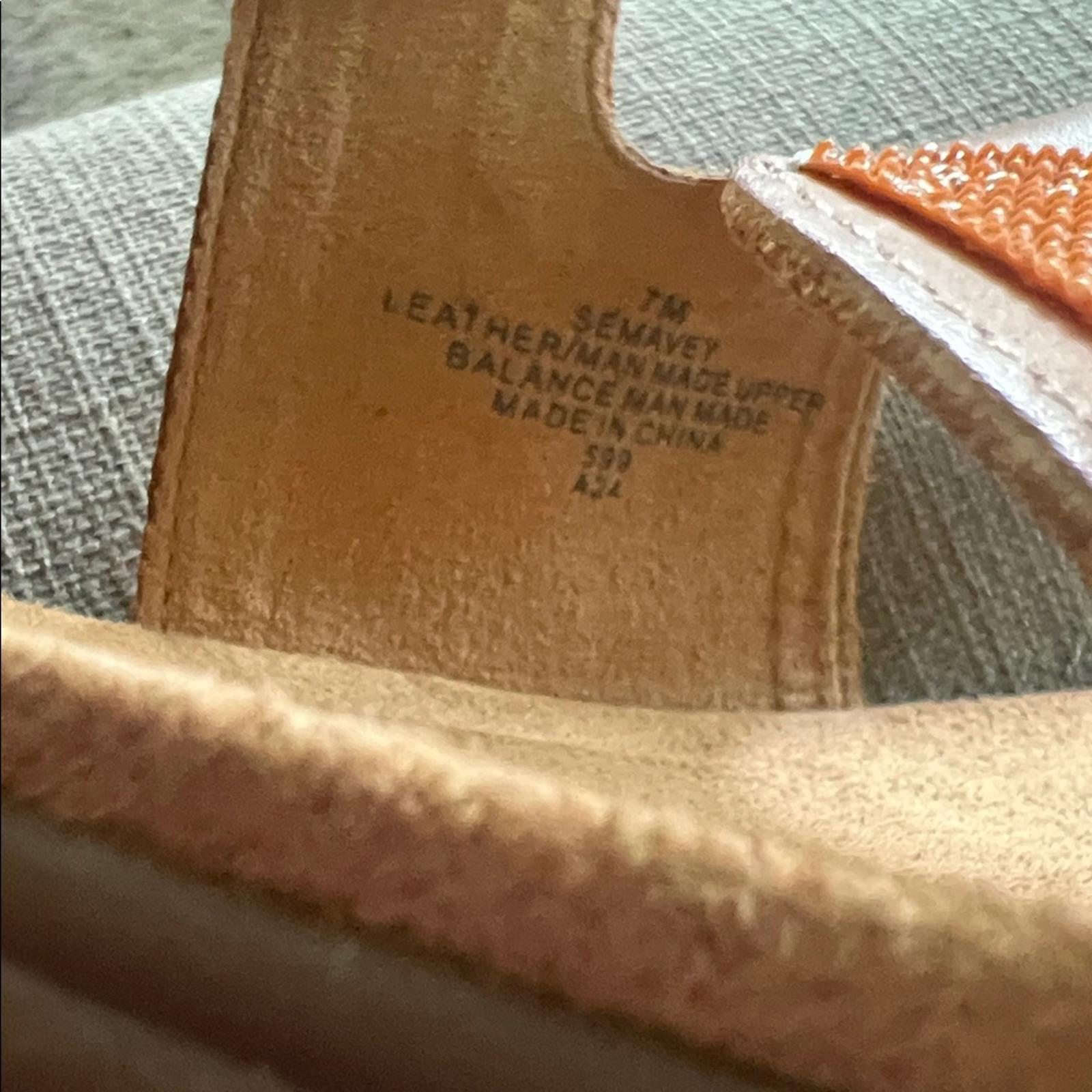 NEW Easy Spirit Mavey Medium Brown Leather Sandals, Size 7, New in Box