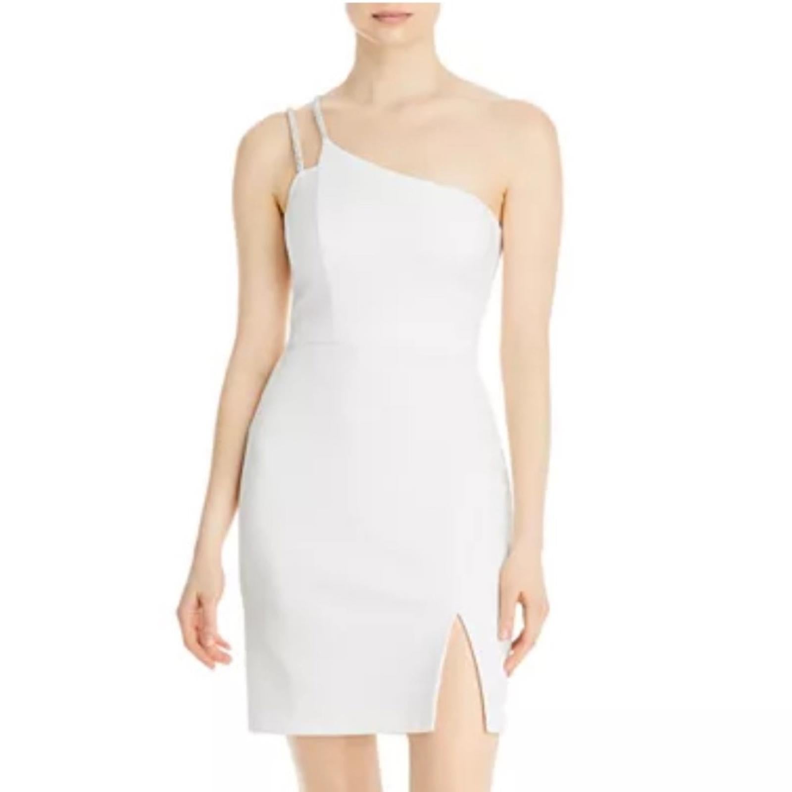 Bloomingdale’s Aqua Asymmetrical Scuba Double Strap Sheath Dress Size 8 NWT $228
