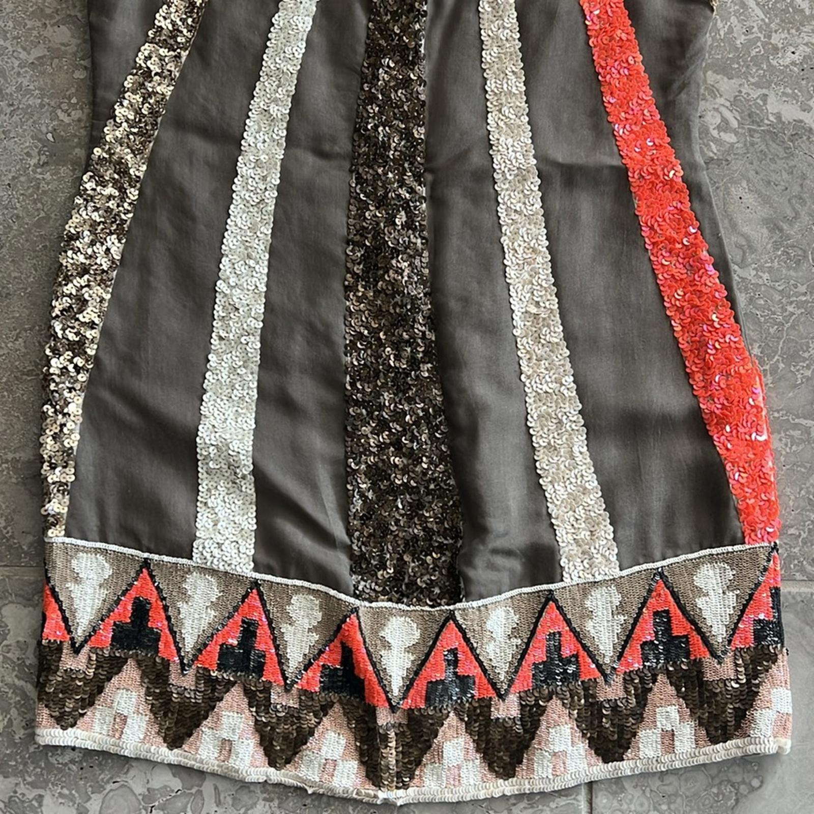 All Saints Aztec Dazzle Spitalfields Sequin Dress Size 10