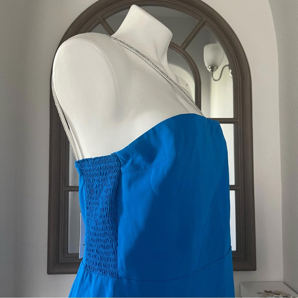 Amanda Uprichard X Revolve Dream Mini Dress Blue, OH SO CHIC! Size XL New w/Tag