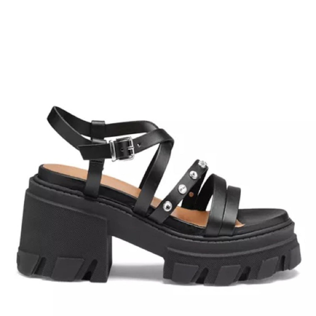 GANNI Women's Cleated Strappy Block Heel Sandals, Size 41 New in Box + Dust Bag