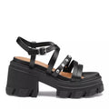 GANNI Women's Cleated Strappy Block Heel Sandals, Size 41 New in Box + Dust Bag