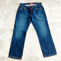 Lucky Brand 221 Original Straight Jeans, Blue Wash Size 33 X 32 EXCELLENT!