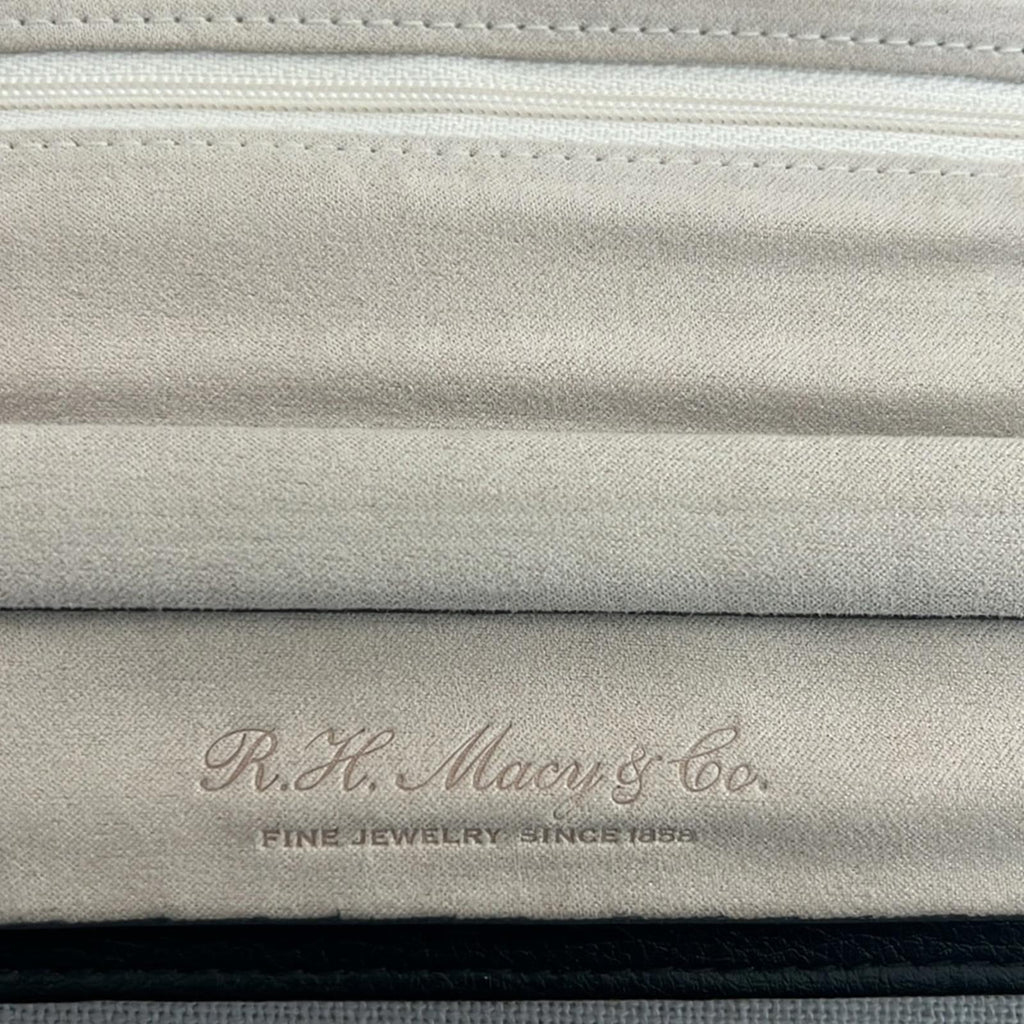 R.H. Macy&Co. Pebble Leather Travel Jewelry Wallet in Black, New w/Tag