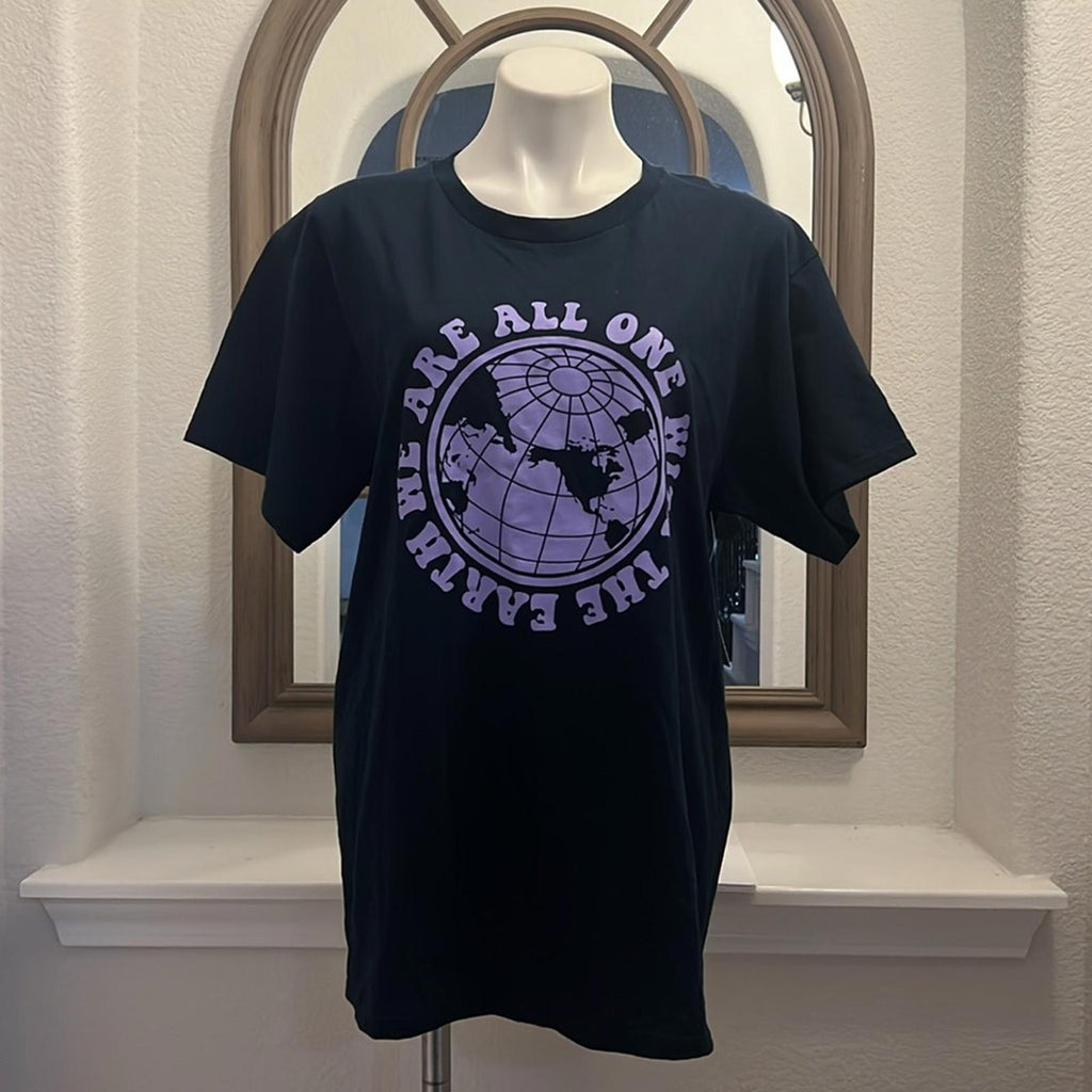 Abound Earth Graphic T-shirt in Navy, We Are One Size L New w/Tag