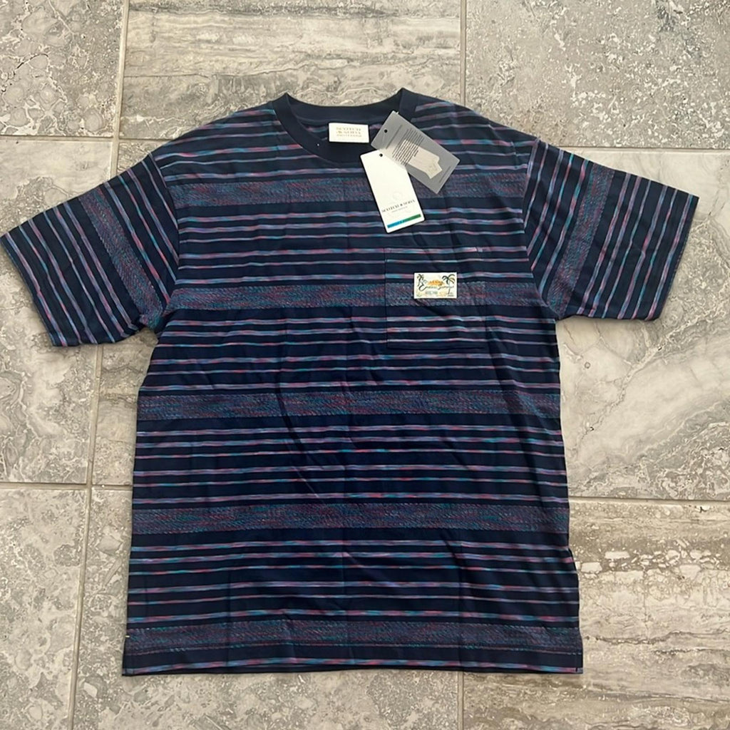 Scotch & Soda Structured Stripe Tee, Size M New w/Tag