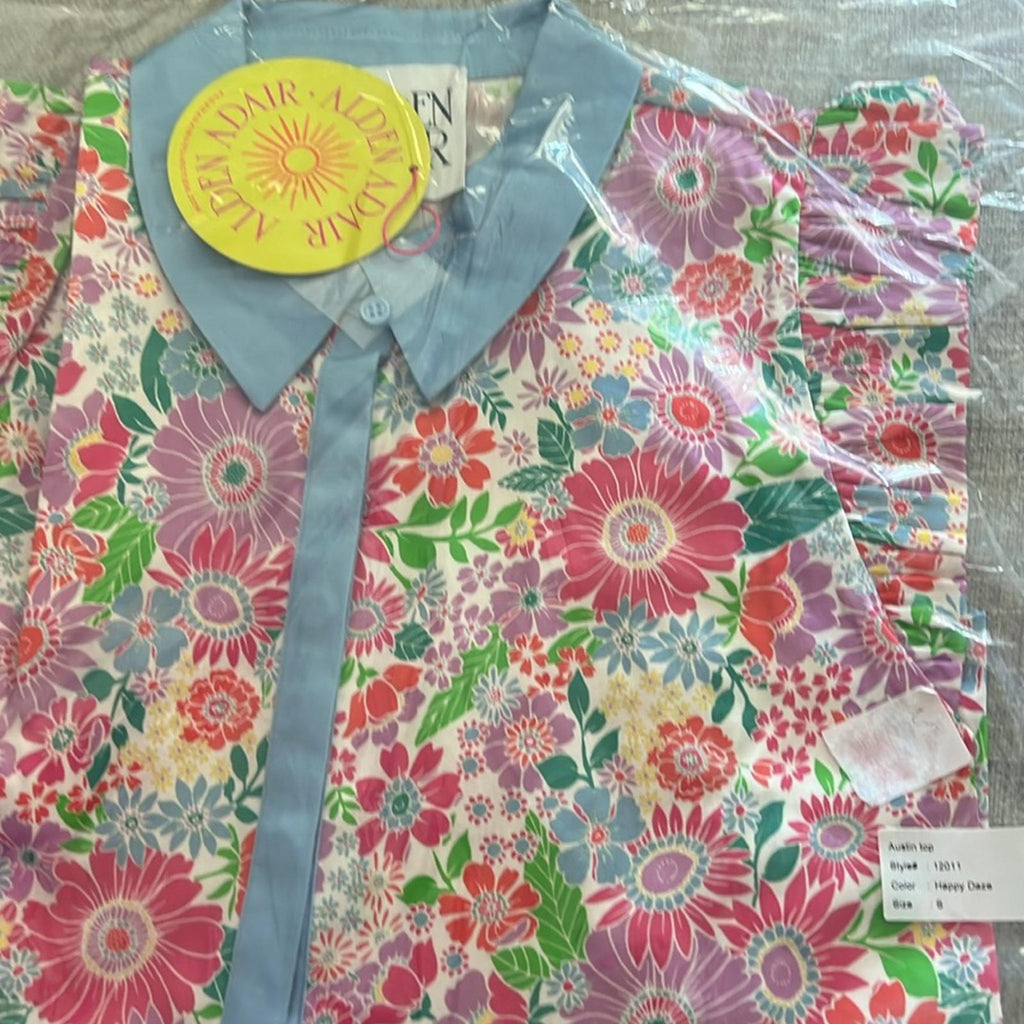 Alden Adair Austin Top in Happy Daze, Size S New in Packaging