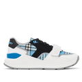 Burberry Blue Check Ramsey Low Top Sneakers, Size EU 43 New in Box