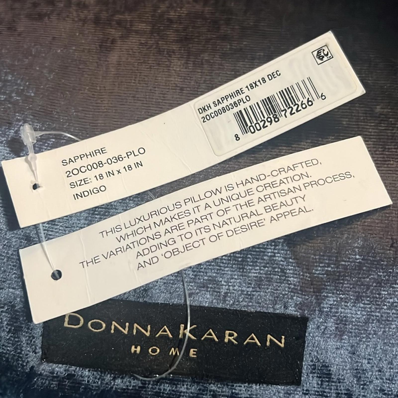 Donna Karan Sapphire Collection Decorative Pillow, 18" x 18" NWT Retail $255