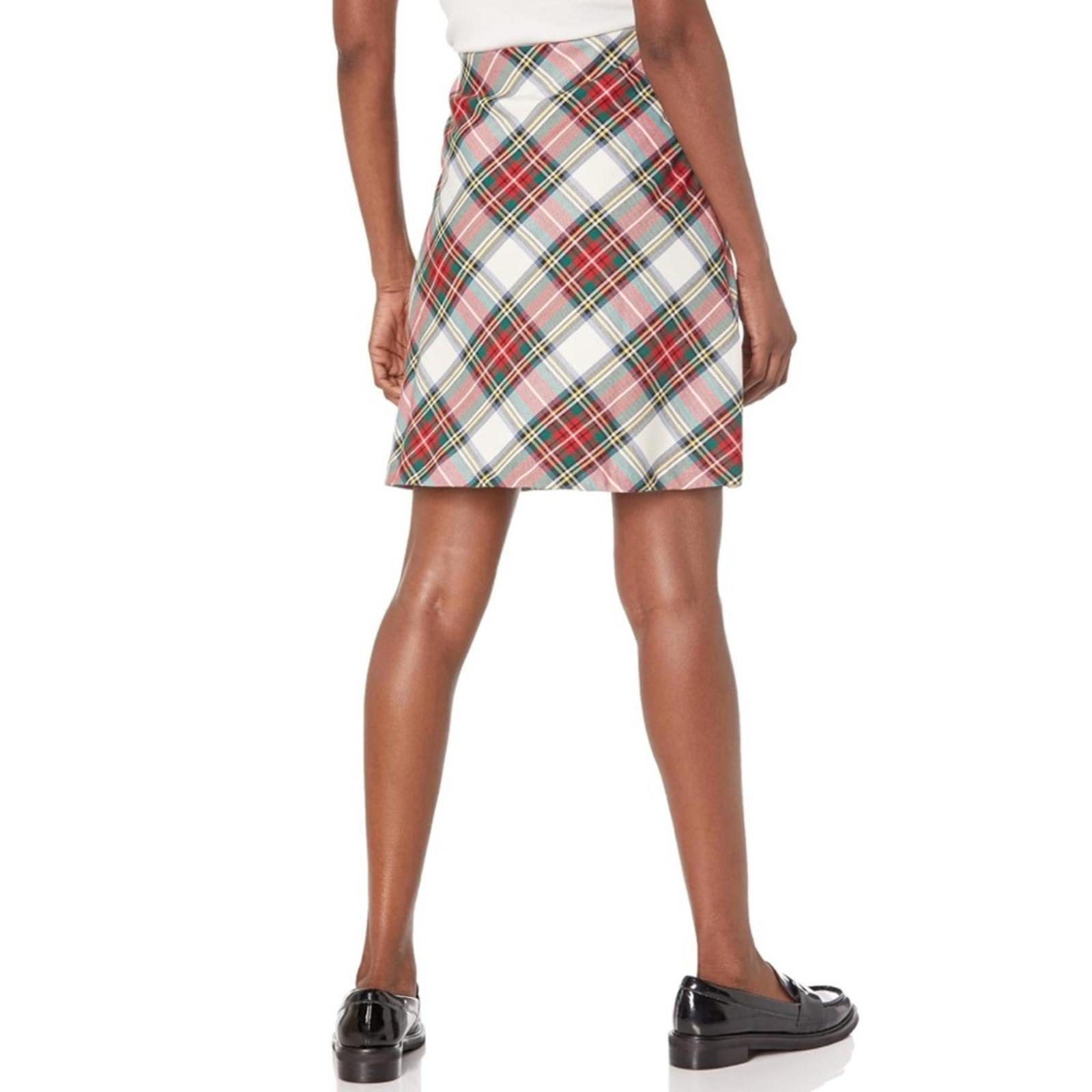 Karen Kane Bias Cut Plaid Pencil Skirt, Above Knee Size L New w/Tag Retail $118