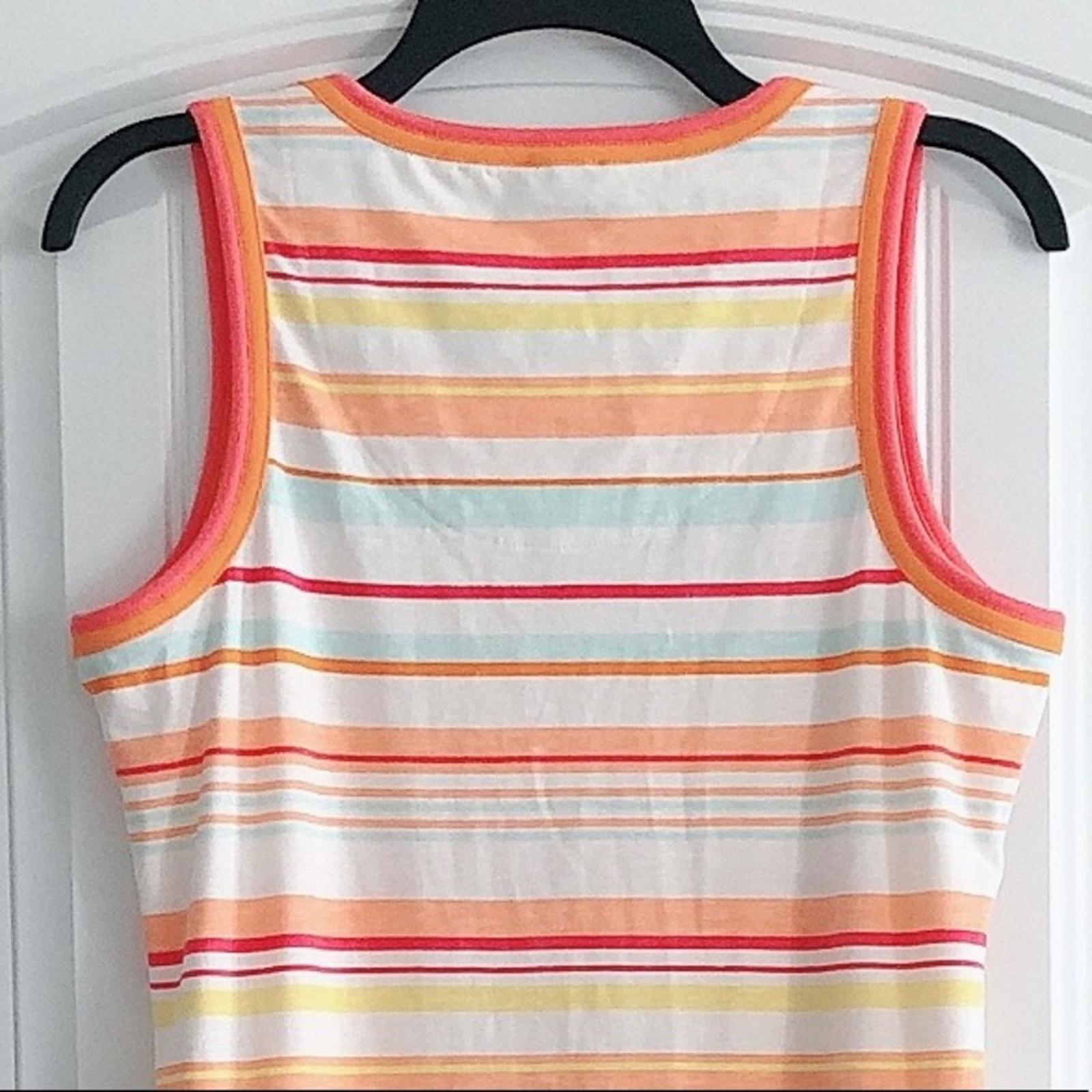 Ella Moss Sylvia Knit Stripe Hi-Low Midi Dress, Size L, New w/Tag