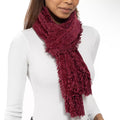 Charter Club Solid Chenille Scarf in Wine, One Size New w/Tag