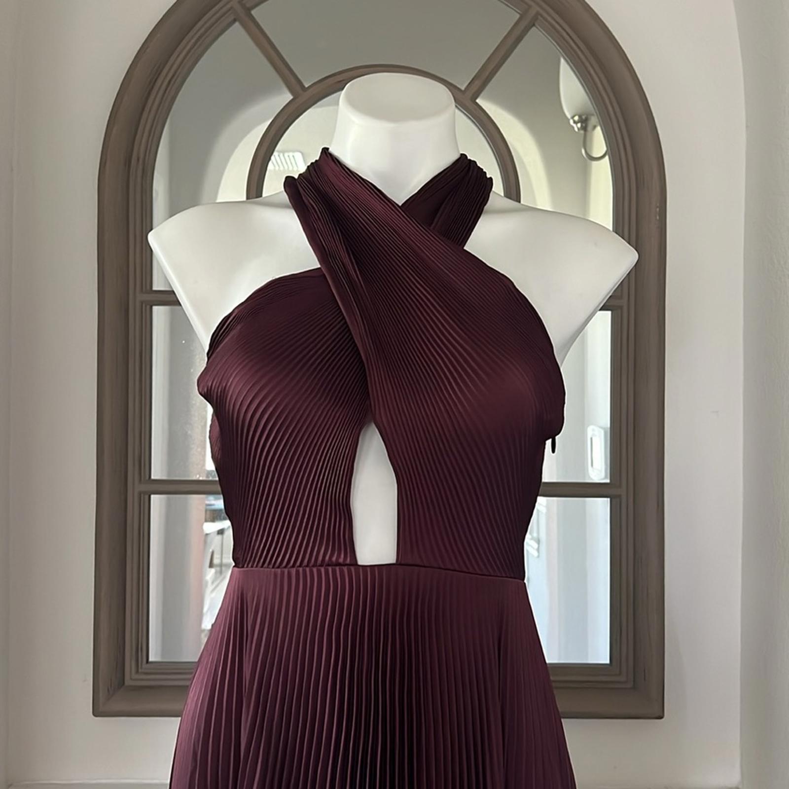 A.L.C. Athena Pleated Cutout Gown, Chicory Size 2, New w/Tag SOLD OUT!