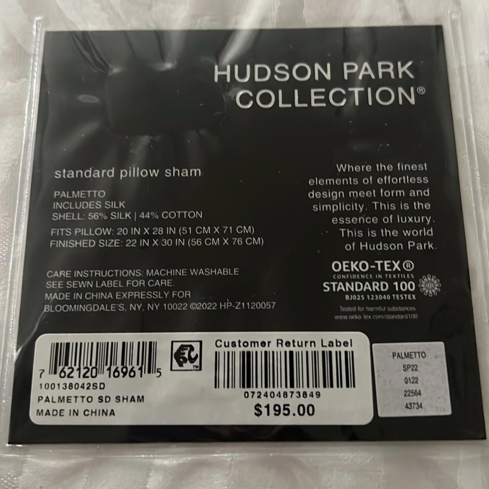 Hudson Park Collection Palmetto Cotton Silk Standard Sham, New in Box $195