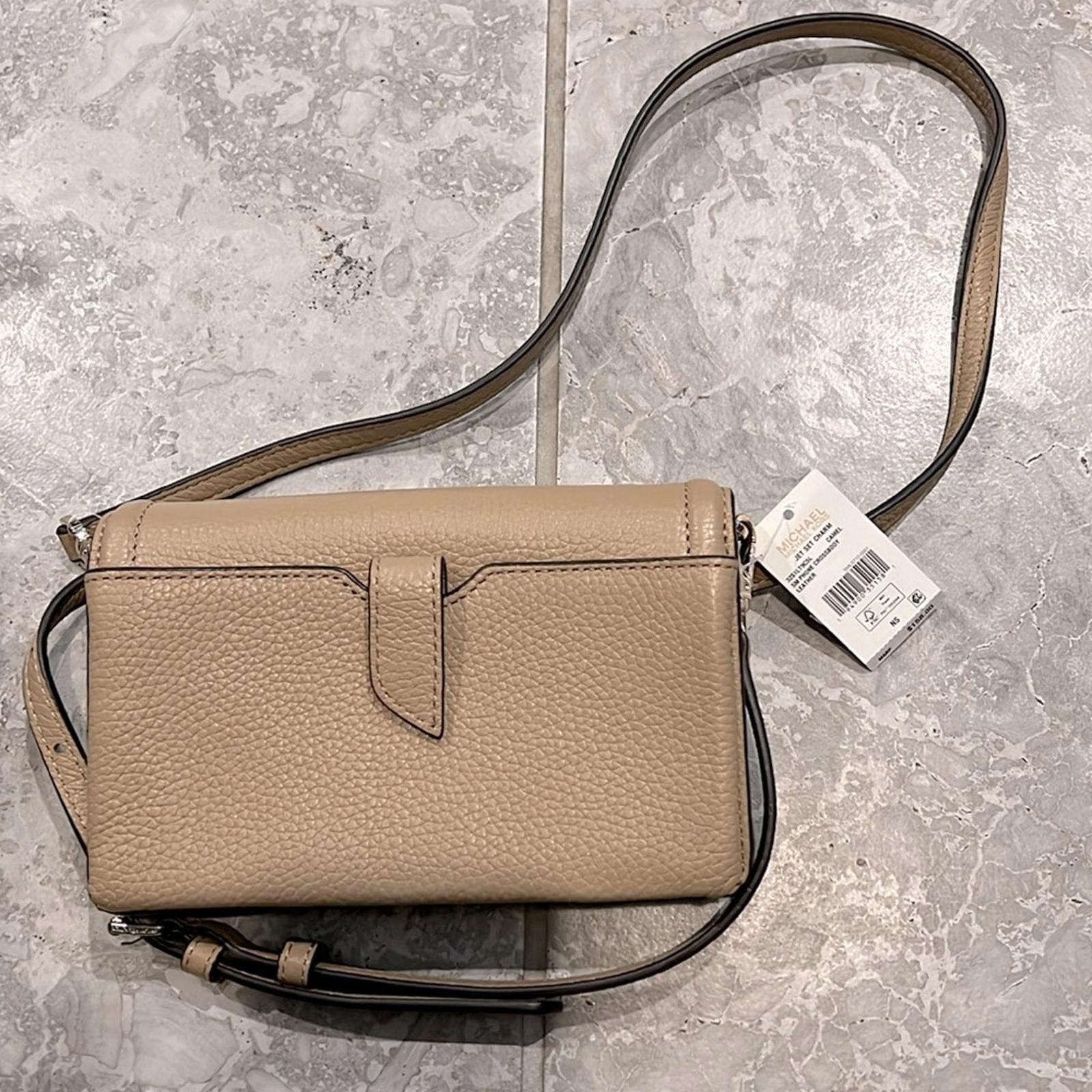 Michael Kors Jet Set Charm Small Phone Crossbody in Camel, New w/Tag