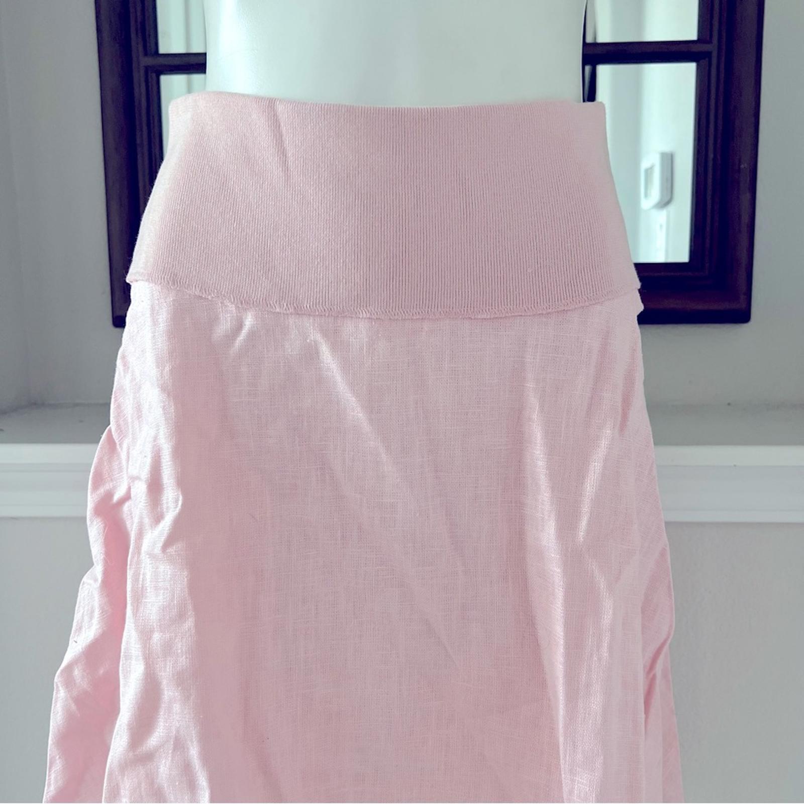 For Joseph Linen Midi Skirt in Blush Pink, NEW, Size L