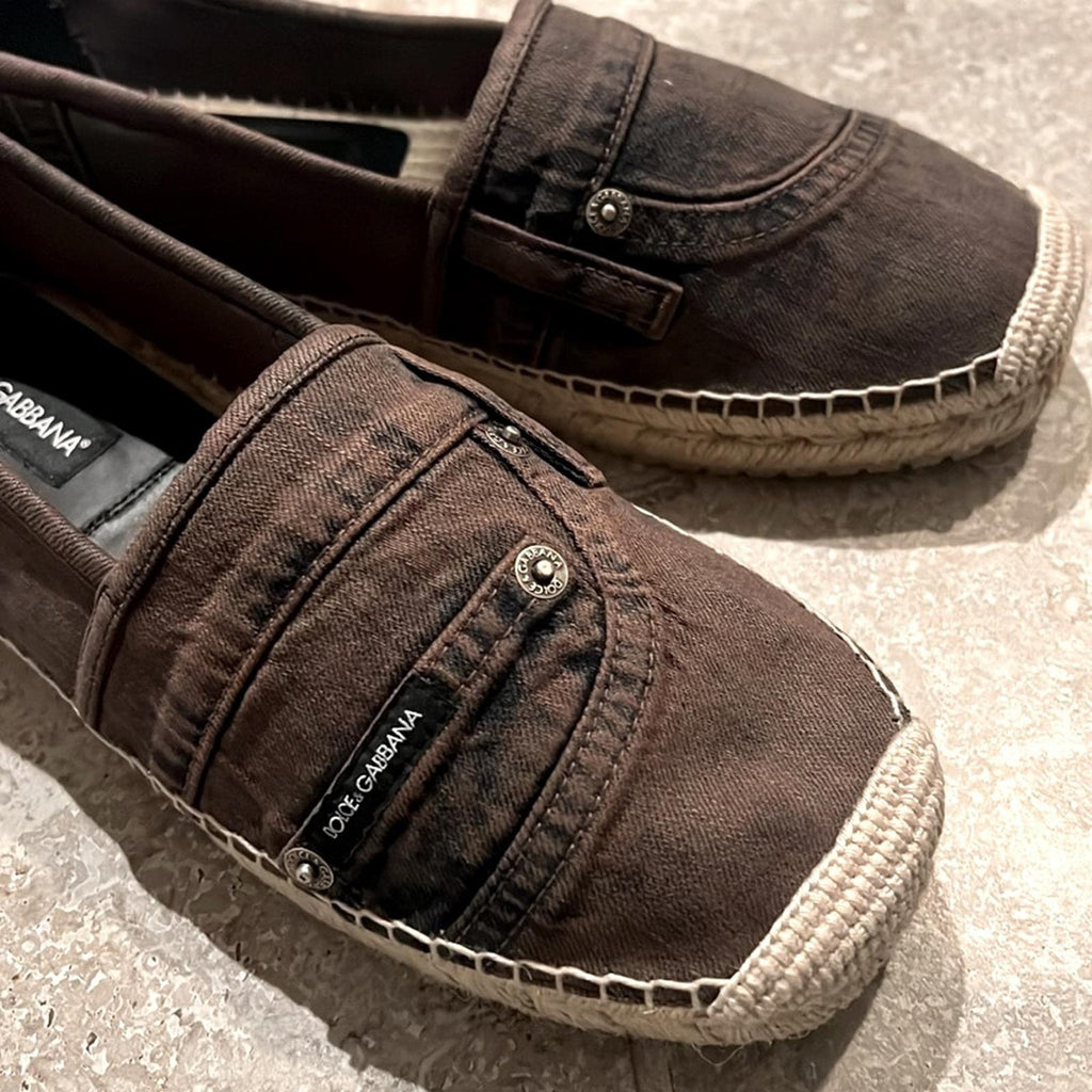 Dolce & Gabbana Men's Espadrille Flats, Size 42 (Made in Spain) New w/ Dust Bags