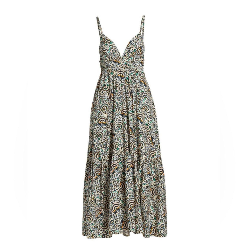 A.L.C. Rhodes Printed Open Back Maxi Dress, NWT, Size 4