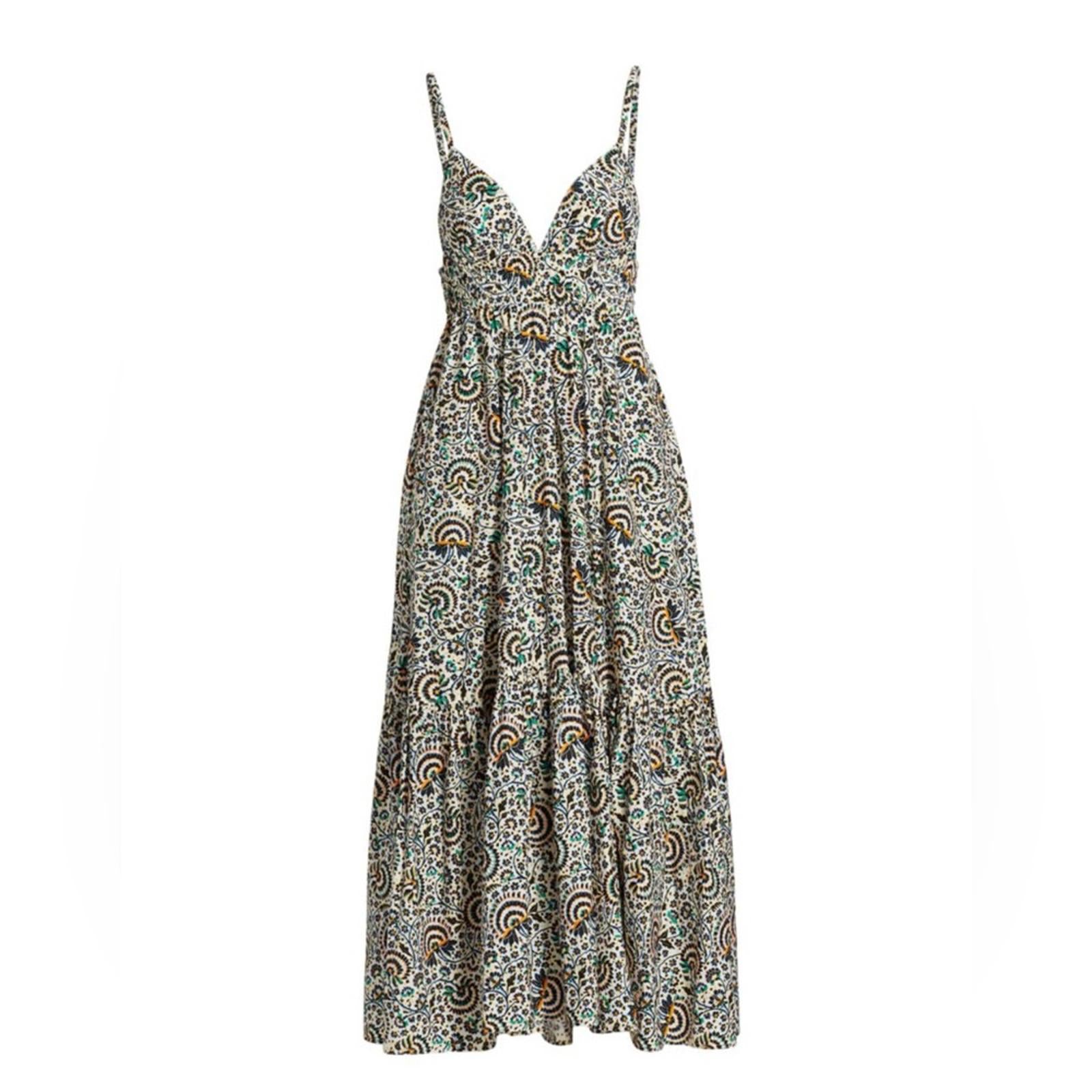 A.L.C. Rhodes Printed Open Back Maxi Dress, NWT, Size 4
