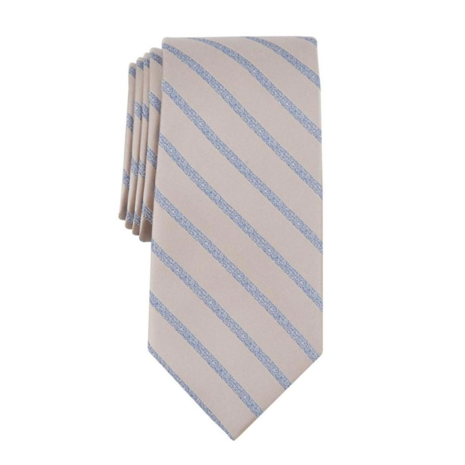 Michael Kors Men's Bahr Stripe Tie in Champagne, One Size, NWT