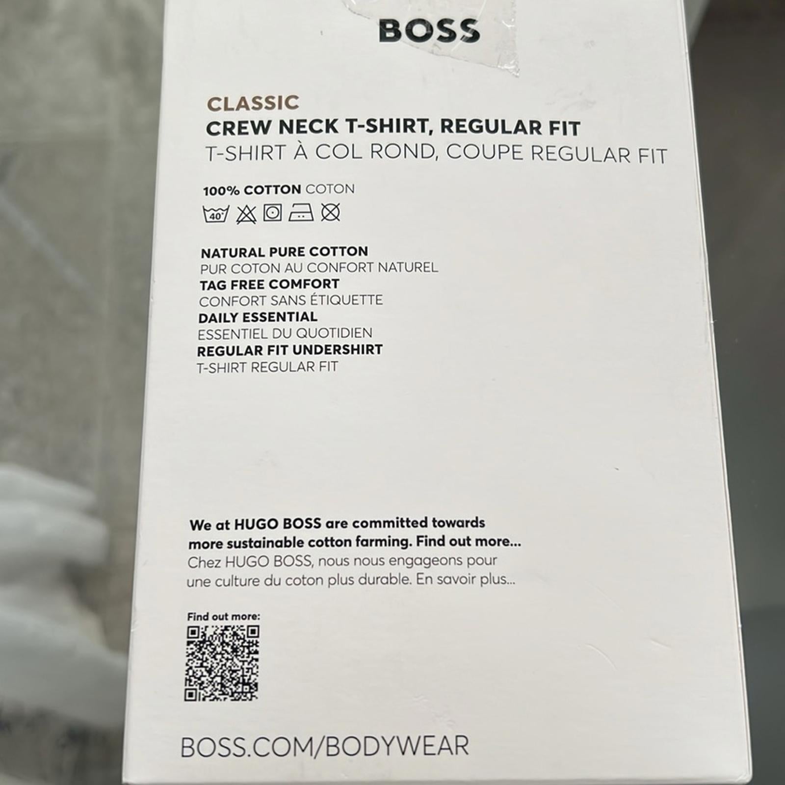 BOSS 3-Pack of Branded Underwear T-Shirts in Cotton Jersey Size S New in Box