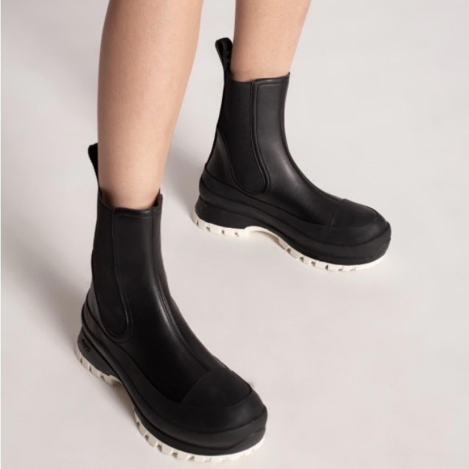 Stella McCartney Trace Chelsea Boots w/Logo Black, Size 40 New