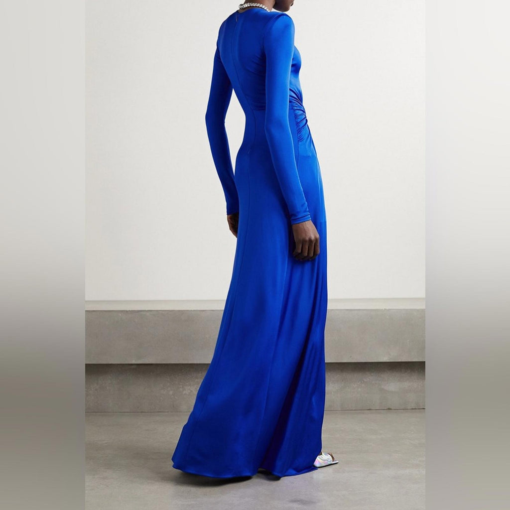 Et Ochs Katherine Gathered Column Cut-Out Gown Dress Size 8 New w/Tag $1,795