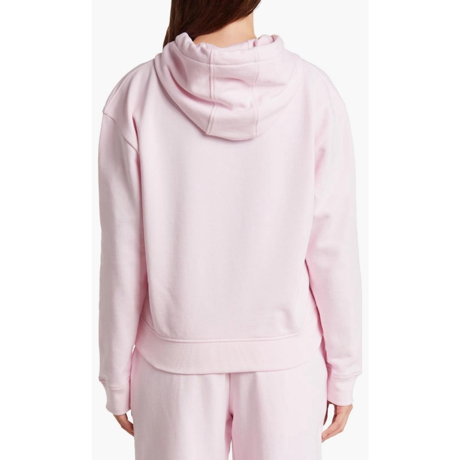 MCQ Alexander McQueen Logo Hologram Hoodie in Pink/Gold, Size S, New with Tag
