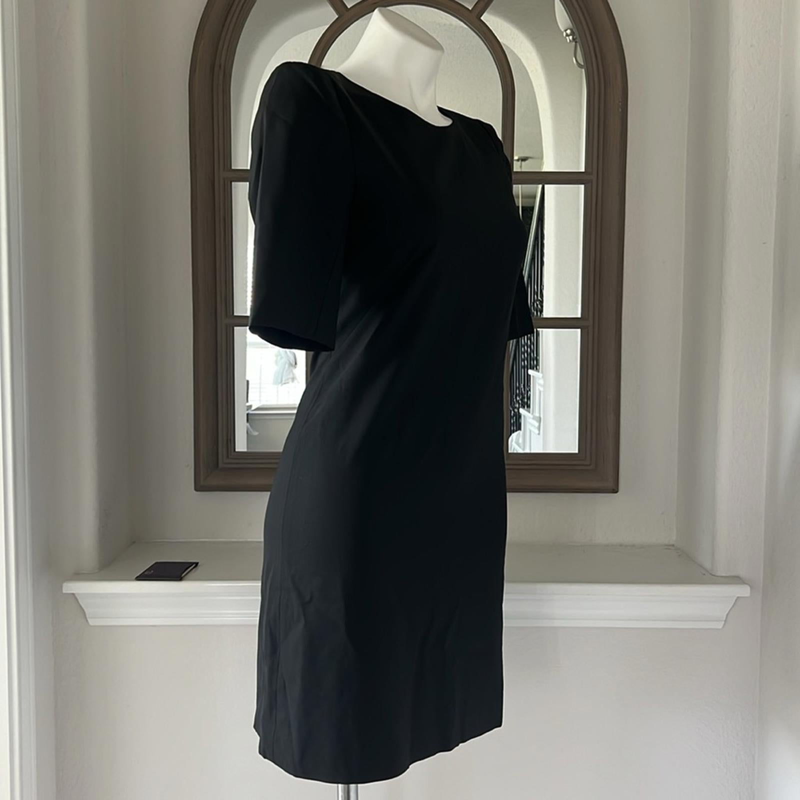 Theory Sheath Dress in Black Good Woo Size 4 EXCELLENT! Retail $245
