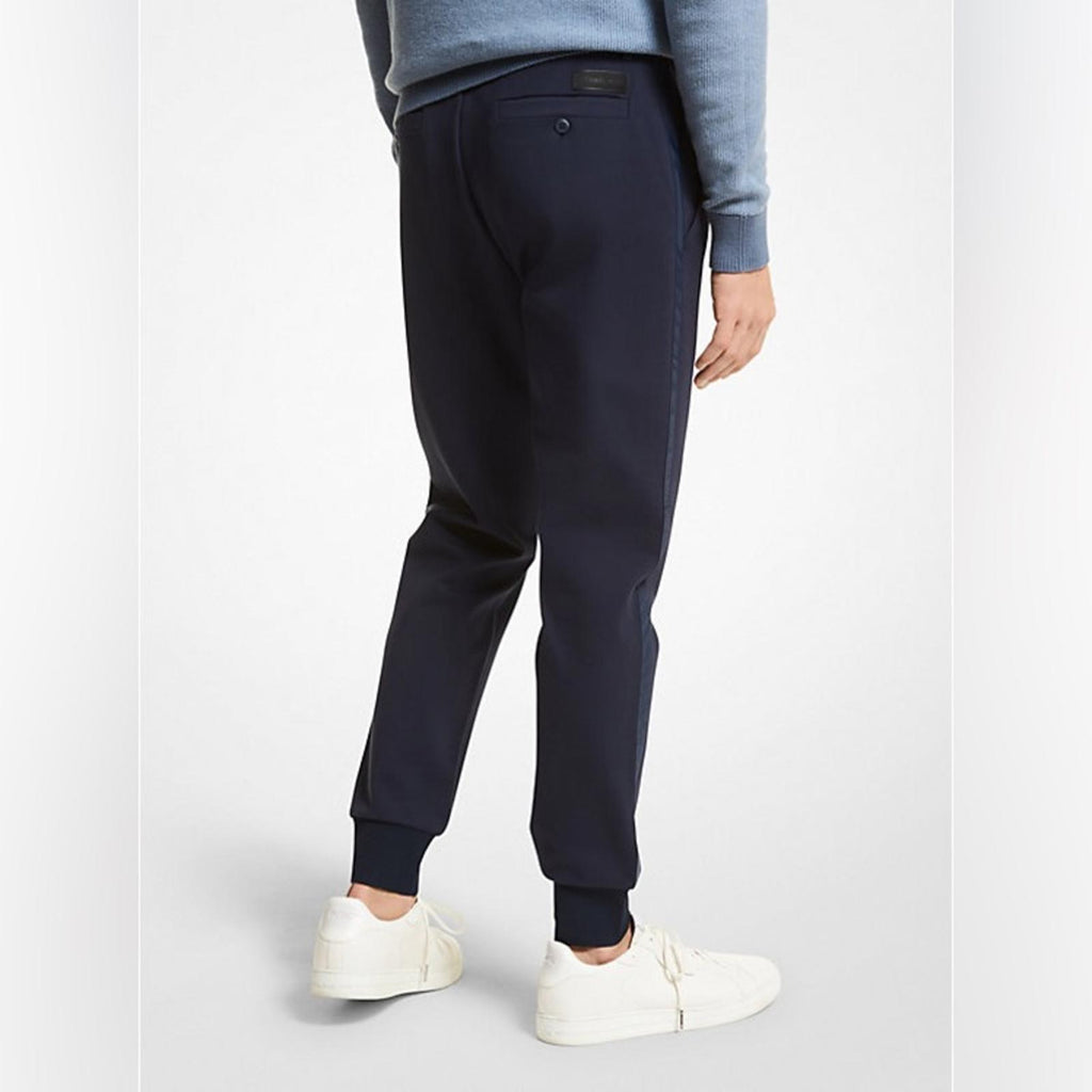 Michael Kors Mixed Media Track Pants in Midnight Blue, NWT, Size L