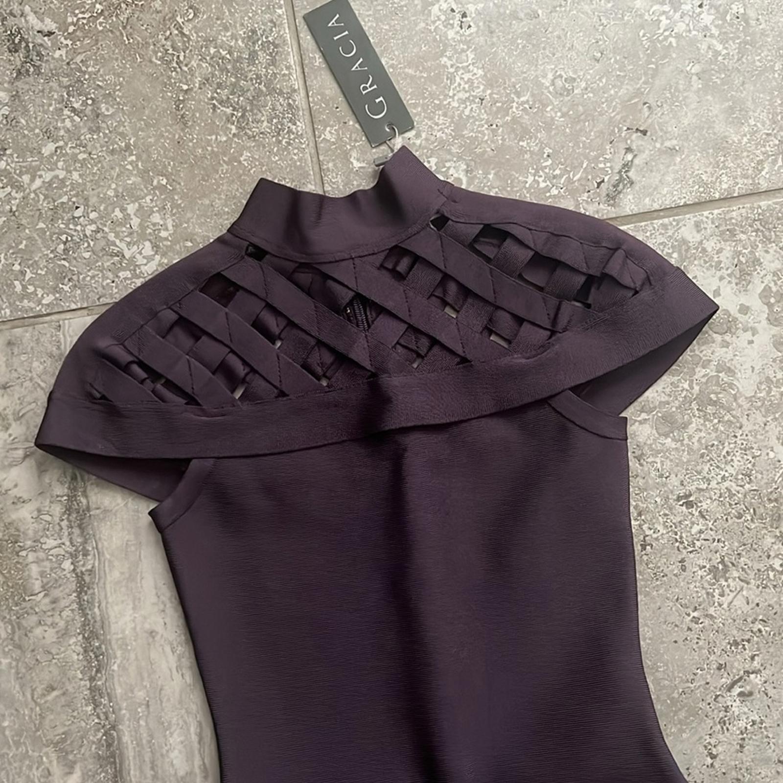 Garcia Caged-CutOut High Neck Tube Dress Purple, Size S New w/Tag $198 SOLD OUT!
