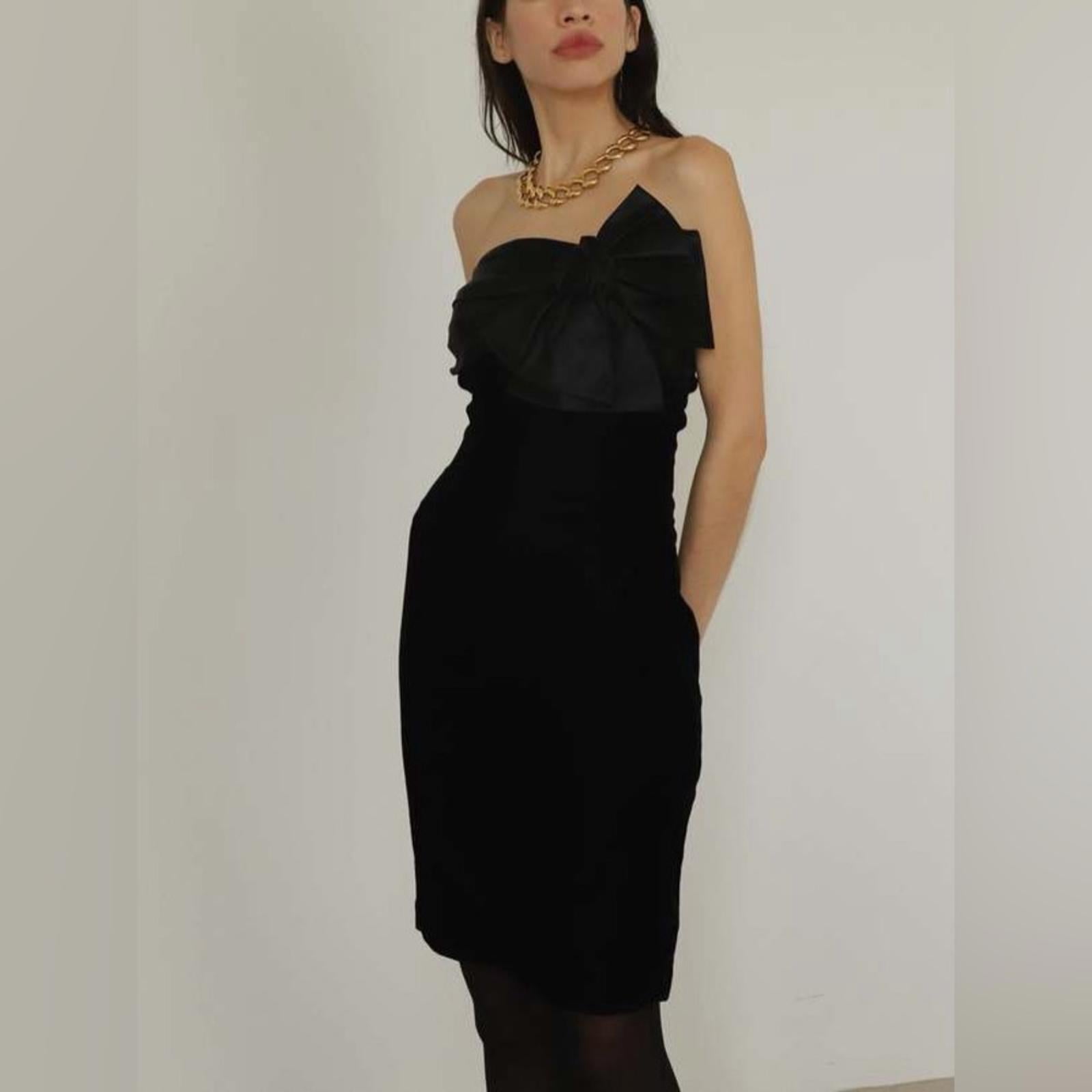 Angel Sanchez Perfect Strapless Little Black Dress Size 8, New w/Tag Retail $885