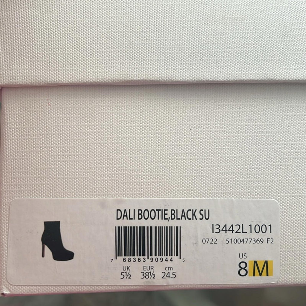 Veronica Beard Dali Suede Platform Ankle Boots, Black Size 8 New in Box $550
