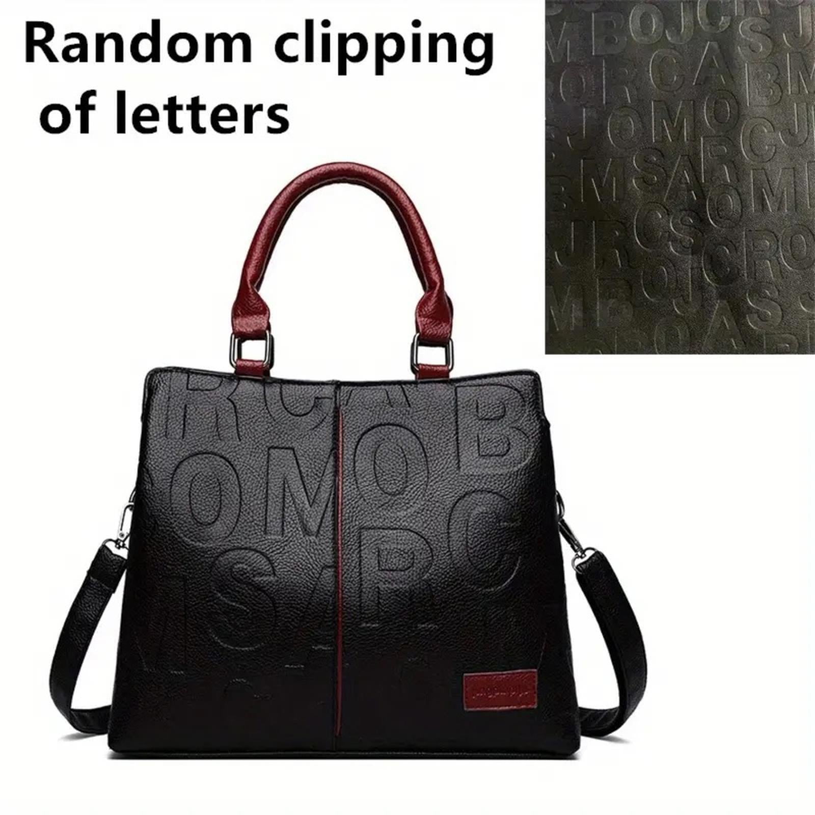 NEW JingPin Piju Faux Leather Bag, Crossbody|Shoulder Bag Black Red New w/o Tag