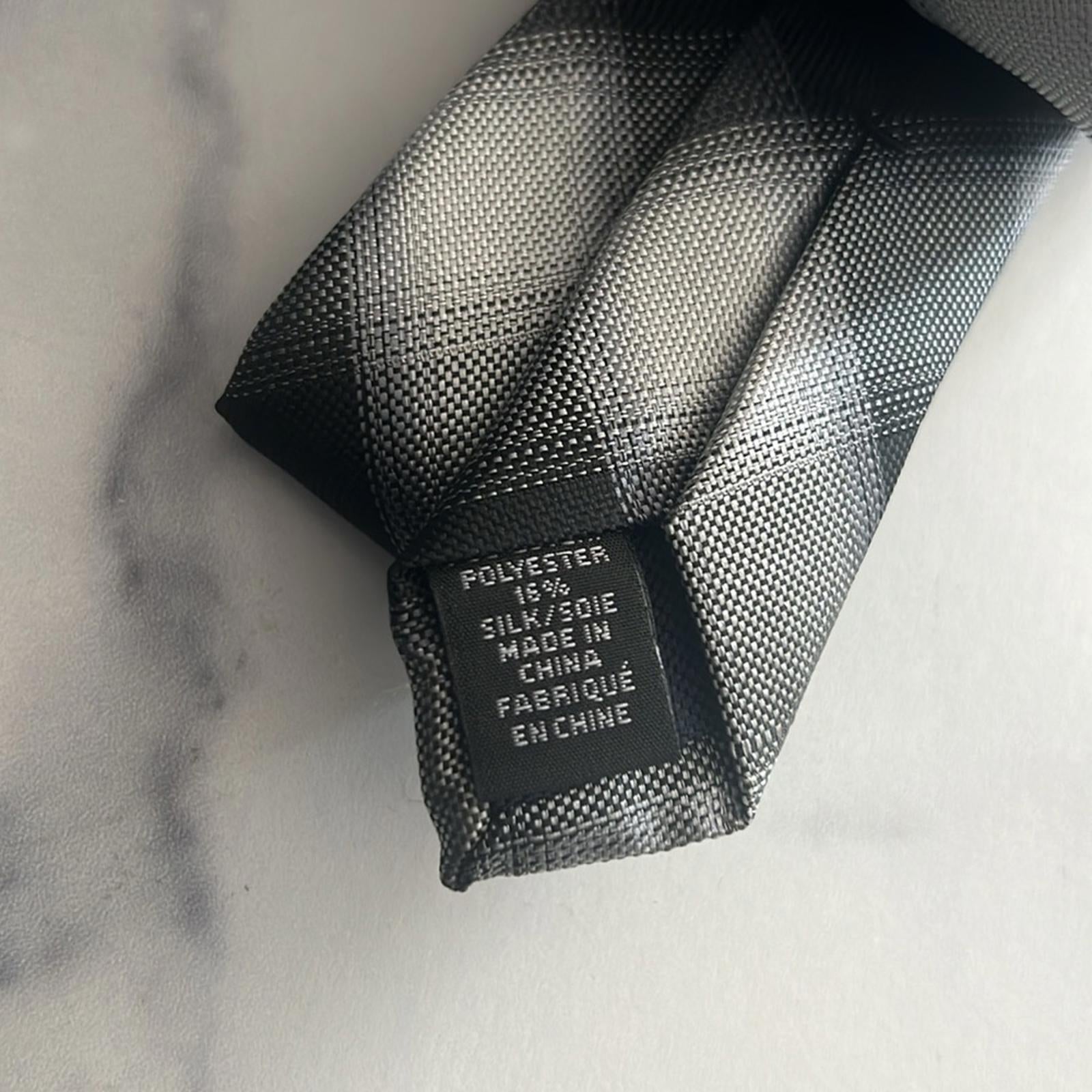 Michael Kors Men's Denton Check Tie in Black Silver, New w/Tag $69.50