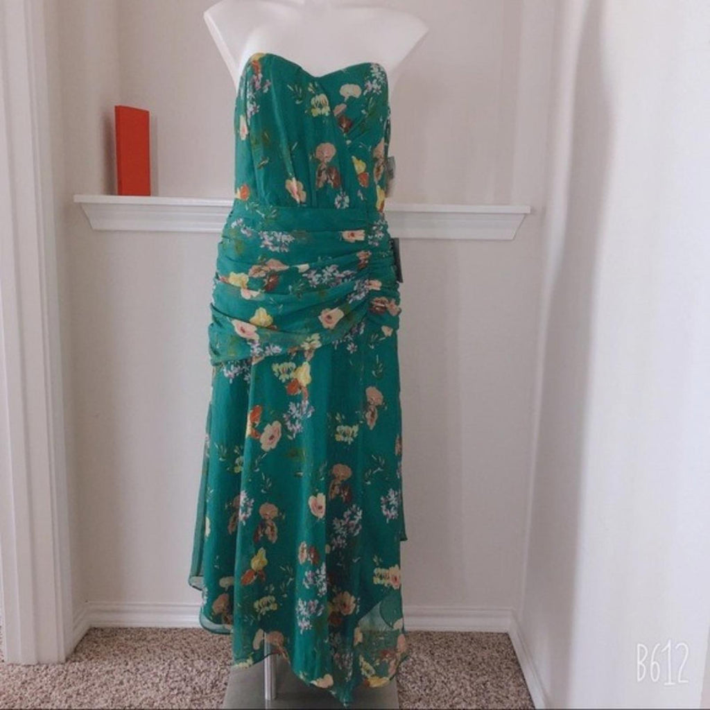 Harlyn Airy Strapless Sweetheart Neck Dress w/Drapery Asymmetric Hem Size 12(XL)