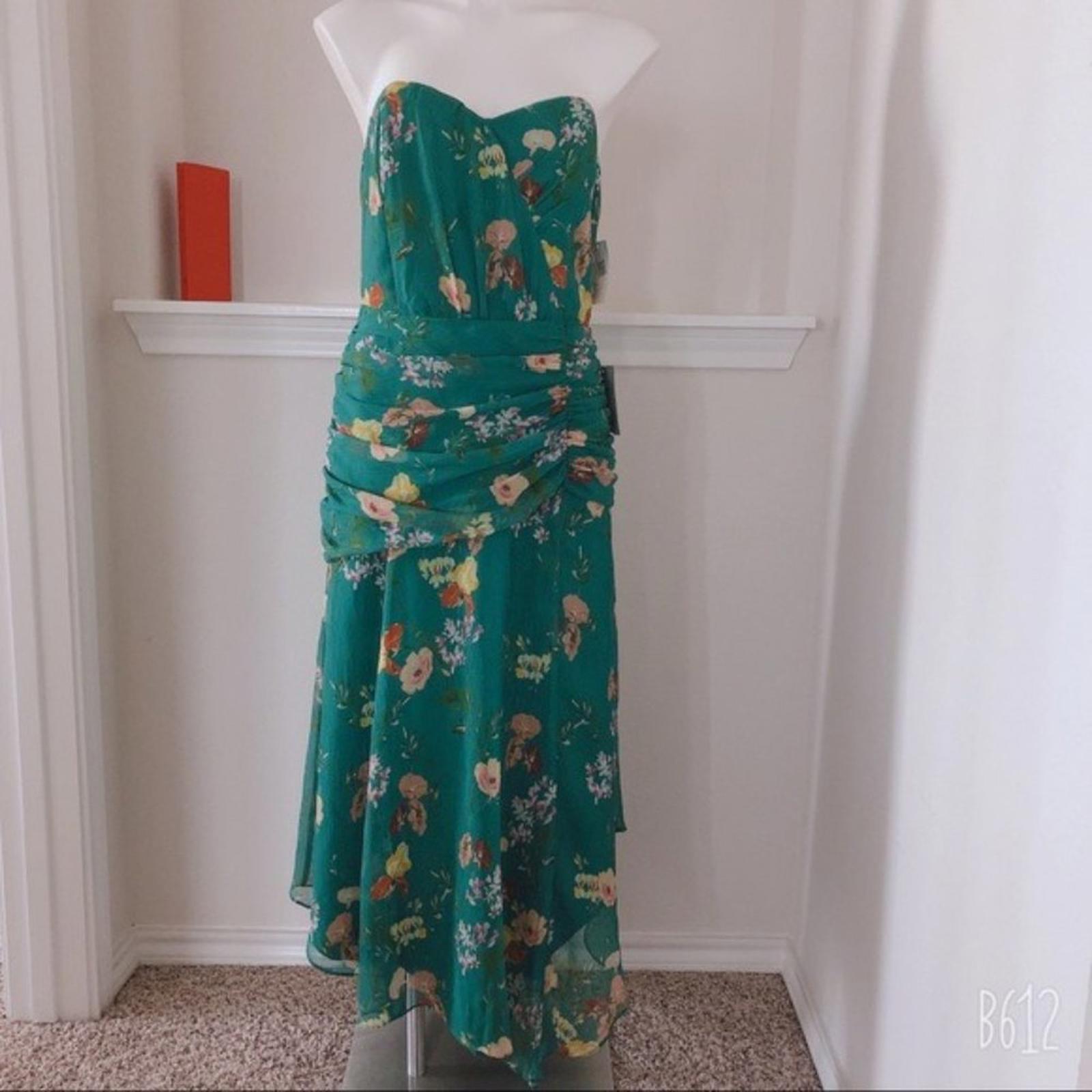 Harlyn Airy Strapless Sweetheart Neck Dress w/Drapery Asymmetric Hem Size 12(XL)