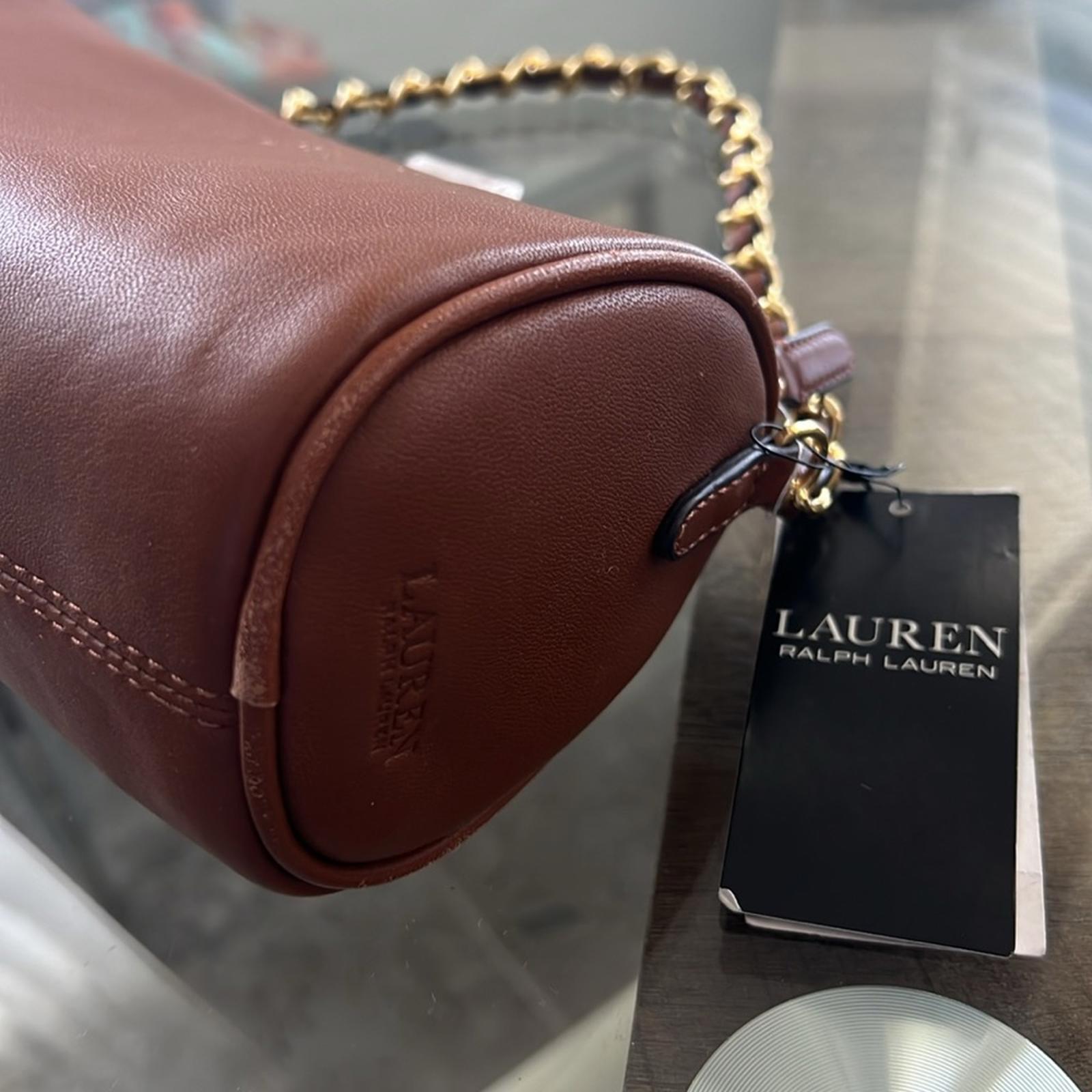 Lauren Ralph Lauren Emelia Shoulder Bag in TAN, Retail $250