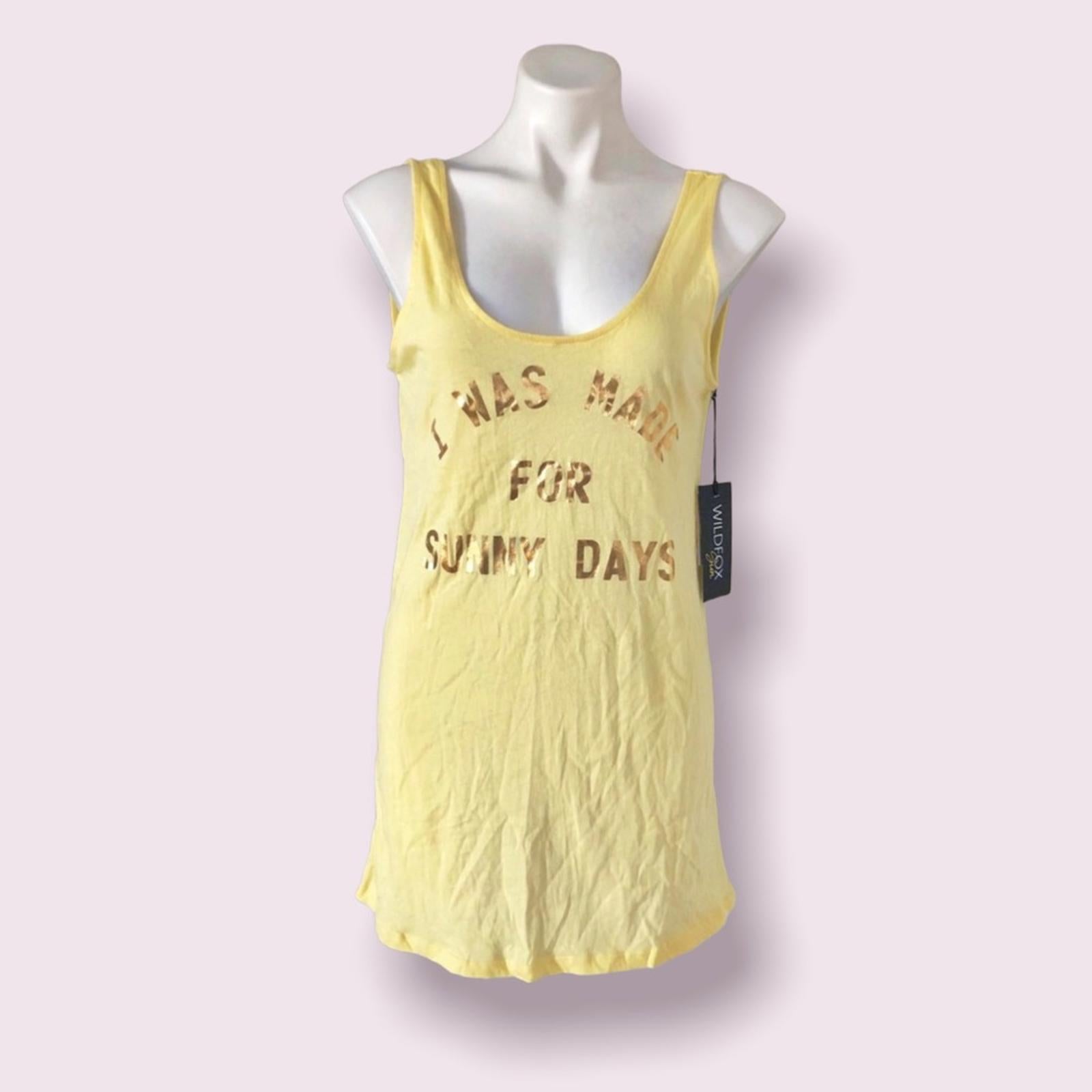 Wildfox SUN Sunny Days Poolside Scoop Neck Swim CoverUp Size S, New w/Tag